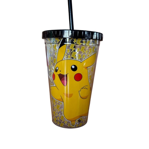 Other - Pikachu Yellow  Tumbler with Straw-Pokemon Cup